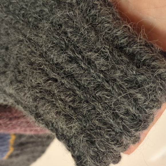 Cabincore M/L Patchwork Fisherman Style Knit Crewneck Size Medium/Large - Picture 12 of 17